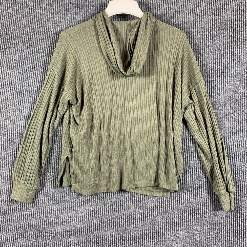 American Eagle Hoodie Womens Small Green Stretch Lightweight Comfort Sweatshirt - Picture 9 of 11